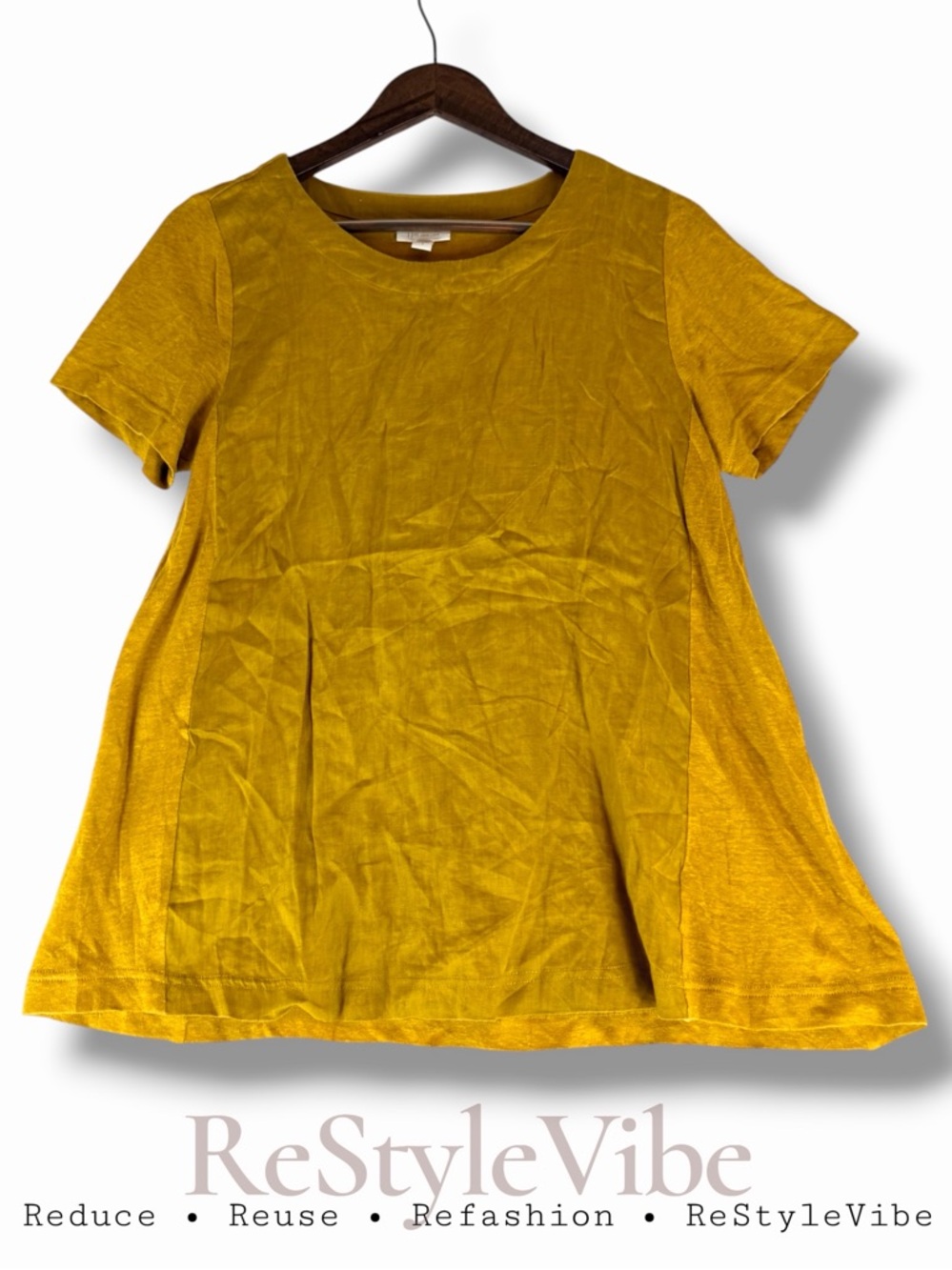 J JILL Women’s Size S Shirt Top 100% Linen Blouse Tee Style Short Sleeve